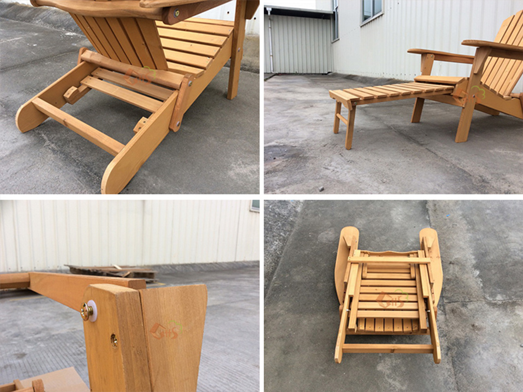 Folding Wood Outdoor Adirondack Chair