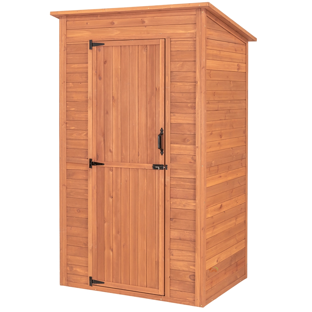 Outdoor Storage Shed Garden Wooden Storage with Single Door (4)