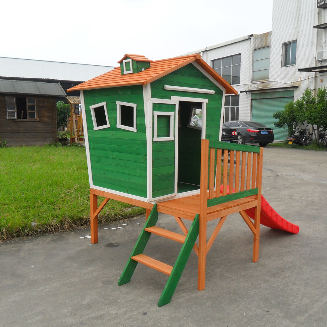 outdoor children wooden playhouse
